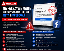 Uwaga na fałszywe maile podszywające się pod Meta i Facebooka. Cyberprzestępcy znów atakują